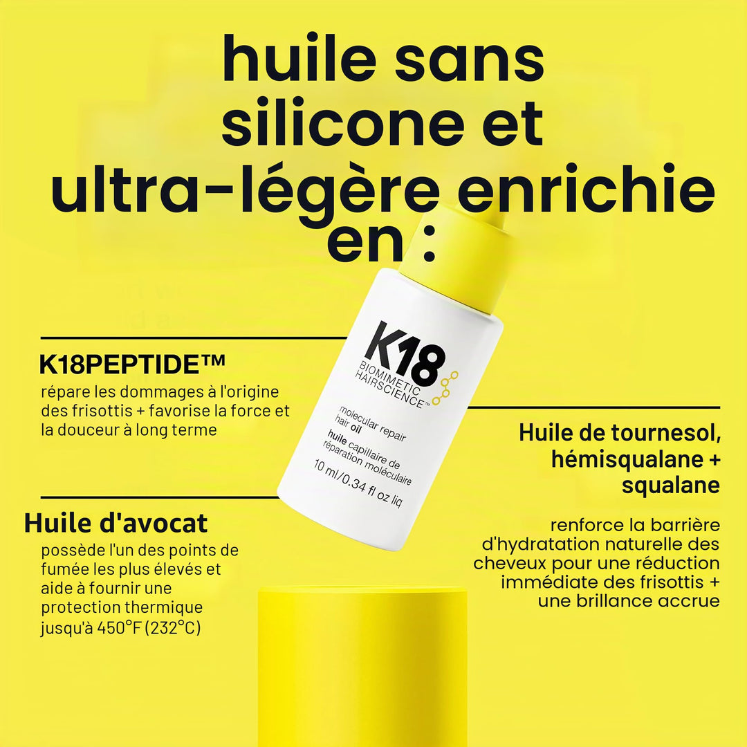 K18 Molecular Repair Hair Oil | Huile Réparatrice Moléculaire