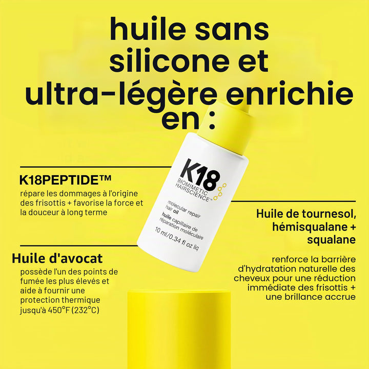 K18 Molecular Repair Hair Oil | Huile Réparatrice Moléculaire