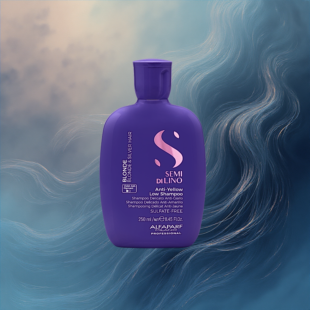 SHAMPOING ANTI-JAUNE – NEUTRALISE LES REFLETS CHAUDS | SQUARE F