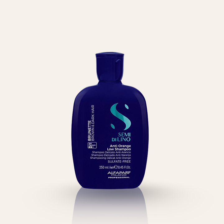 SHAMPOING BRUNETTE ANTI-REFLETS ORANGE – ÉCLAT & DOUCEUR | SQUARE F